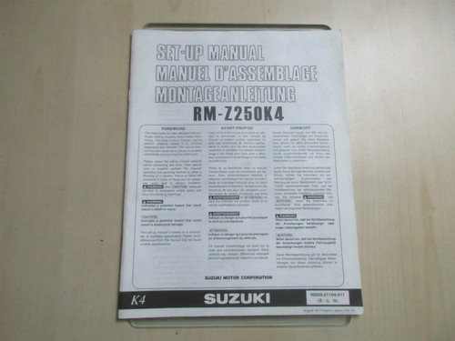 Suzuki 250 k4 - k4, manuale